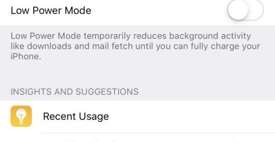 Come leggere i rapporti sull'uso della nuova batteria in iOS 12