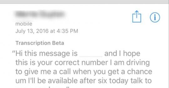 Come utilizzare le trascrizioni della segreteria telefonica in iOS 10