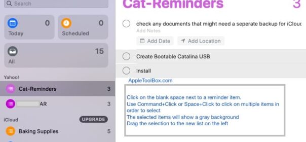 Come spostare gli elementi del promemoria tra le liste sul MacBook e sull'iPhone