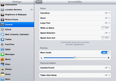 Tutto sull'accessibilità: Caratteristiche di accessibilità di iPad / iPhone e iPod