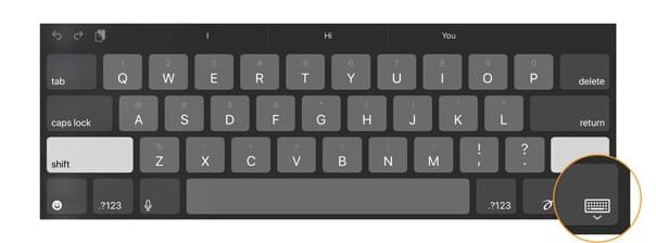 Come far sì che la tastiera dell'iPad rimanga nella parte inferiore dello schermo