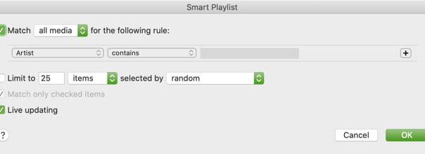 Creare Smart Playlist in Musica e TV su Mac con macOS Catalina
