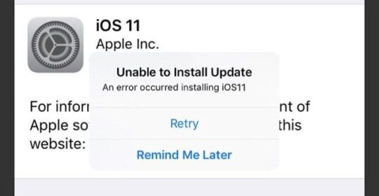 Errore avvenuto durante l'installazione di iOS 11 su iPhone o iPad, How-To Fix