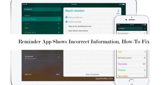 How-To Fix Reminders App che mostra informazioni errate